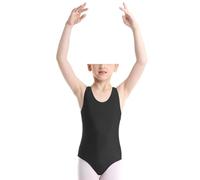 Prime fashions Justaucorps sans manches pour fille - Pour l'école, le sport, la danse, le ballet, la gymnastique, Noir , 13-14 ans