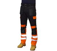 PRIME Homme Hi Viz Pantalon de Travail Cargo armée Tactique Jeans HV-01 (1-HW8, 36W X 30L)