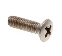 Prime-Line 9010829 Lot de 100 vis à métaux à tête ovale cruciforme, n° 10-32 x 1,9 cm, acier inoxydable de qualité 18-8