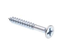 Prime-Line 9035166 Lot de 100 vis à bois à tête plate avec empreinte cruciforme, n° 8 x 3,8 cm, acier zingué