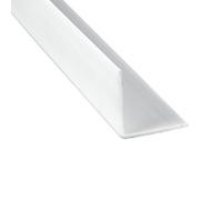 Prime-Line MP10067 Lot de 5 boucliers d'angle perforés, 3,8 cm x 122 cm, Construction en Vinyle, Blanc