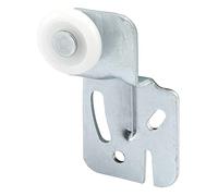 Prime-Line MP6501 Lot de 2 rouleaux de porte de placard avec décalage 1/2" et roue en nylon 7/8" Zinc