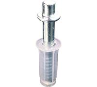 PRIME-LINE MP6700 Lot de 2 pivots supérieurs de porte à deux volets, à ressort, nylon, argent, 81,3 x 0,9 cm