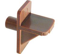 Prime-Line MP9001 Lot de 50 Chevilles de Support pour étagère 1/4" en Plastique Marron 1/4"