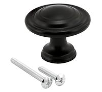 Prime-Line N 75681-Lot de 2 boutons de porte pliés, finition noire mate