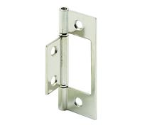 Prime-line Products N 7273 Charnière de porte à 2 plis, 3 en., EN ACIER, plaqué nickel, Non-mortise (lot de 2)