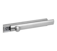 Prime-Line Products U 10306 Surface Bolt, 4 in., Solid Brass Construction, Satin Nickel Finish, 2 Keepers by Prime-Line Products