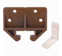 PRIME-LINE R 7084 Lot de 2 rails de guidage de tiroir en plastique, marron, 73,5 x 81,3 cm