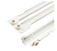 PRIME-LINE R 7211 Paire de glissières de tiroir à fermeture automatique en acier peint en blanc 44,5 cm