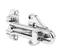 Defender Security U 11318 Protection de porte à barre pivotante avec serrure auxiliaire de haute sécurité, finition chromée, 1 paquet