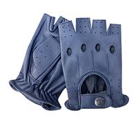 Prime - Mitaines en cuir véritable - Conduite moto cyclisme - 309 S bleu