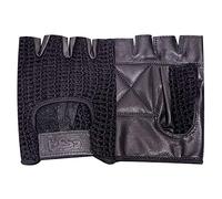 Prime Mitaines Gants Cuir Homme Femme Filet Mailles Conduite Mode Été Hiver, Noir, Taille L