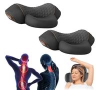 Prime Physio Masseur Cervical 3-En-1, Coussin De Massage Cervical Prime Physio Avec Traction, Meilleur Masseur D'épaules Pour Soulager Les Douleurs Des Tissus Profonds, Massage (2Pcs Noires)