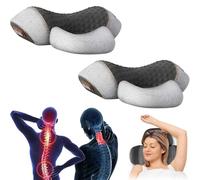 Prime Physio Masseur Cervical 3-En-1, Coussin De Massage Cervical Prime Physio Avec Traction, Meilleur Masseur D'épaules Pour Soulager Les Douleurs Des Tissus Profonds, Massage (2Pcs Grises)