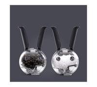 Prime Shopping Online Manuel Moulin Poivre et Salieres - Forme lapin 1pcs Noir, Poivrieres en Céramique ABS+PS, Oreilles de Pincement pour l'utilisation - Peut Aussi Comme Moulin à Poivre, épices, sel