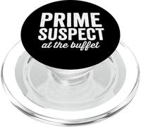 Prime Suspect at The Buffet Foodie Love Food Donne drôle PopSockets PopGrip pour MagSafe