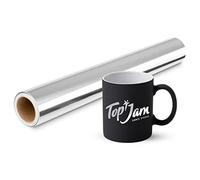Prime Vinyl - Rouleau adhésif argenté chromé, 30 cm x 305 cm - Vinyle adhésif permanent métallique pour Cricut, Silhouette et autres machines de découpe
