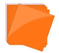 Prime Vinyl - Rouleau de vinyle permanent brillant orange, lot de 7 feuilles de 30,5 x 30,5 cm et ruban de transfert pour Cricut, décoration de la maison et projets DIY