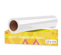 Prime Vinyl Vinyle Thermocollant 11Ft - Blanc - 30,5 x 336 cm - Film flexible pour traceur Silhouette Camée Cricut Maker - Film pour traceur
