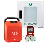 Primedic HeartSave YA Défibrillateur & Boîtier mural métallique, pour amateurs et professionnels, avec décharge automatique, garantie du fabricant de 8 ans, Langues: Allemand/Anglais/Français/Italien