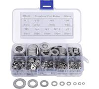 PRIMEGA 580 pièces Joint métal 304 Acier Inoxydable rondelle Plate Ensemble M2-M12 boîte