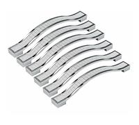 PRIMEGA 6X 96mm Poignée de Porte Cristal Decoration Bouton de Porte Bouton de Meuble pour Meuble Tiroir Placard Bin Penderie Armoire, Argenté