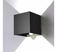 PRIMEGA Applique capteur Radar étanche carré Capteur Radar carré 12W Coque Noire lumière Blanche 6000K