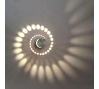 PRIMEGA Applique Murale en Aluminium à LED RGB3W Applique Murale Poreuse en Spirale lumière Chaude