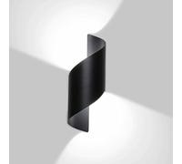 PRIMEGA Applique Murale Extérieure Étanche Balcon LED Mur Extérieur Villa Entrée Cour Noir 10W Lumière Blanche