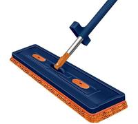 PRIMEGA Balai serpillière Rotatif avec Technologie essorage intégré Mop Plat 2025 avec Fonction Essorage, Tête Rotative à 360° - Idéal pour Sols en Carrelage, Cuisine, Salle de Bain, Bureau