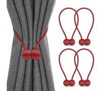 PRIMEGA Boucle de Rideau pour Casque Boucle magnétique Sangle de Rideau Boucle magnétique Bordeaux 4pcs