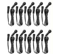 PRIMEGA Cable Rallonge, 10 Pack, Pour Spots LED Encastrables,Etanche IP67,1M / 3.3Ft, 2Pin, avec connecteurs mâles et femelles