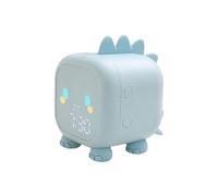 PRIMEGA Dessin animé Dragon réveil Lampe en Silicone réveil Intelligent Bleu Clair