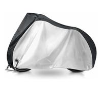 PRIMEGA Housse de vélo en Tissu argenté Enduit de Tissu Oxford 210D XXL: 200CM * 70CM * 110CM Moyen Noir et Argent des Deux côtés