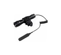 PRIMEGA Lampe de Poche à lumière Forte Lampe de Poche avec Commande par Fil 501B lumière Blanche + Commande par Fil + Pince à Pistolet