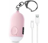 PRIMEGA Lampe de Poche Alarme Anti-Loup Rechargeable Emballage Anglais Rose