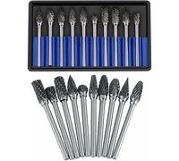 PRIMEGA Lime rotative en carbure 3 * 6 tête de meulage en Acier au tungstène 3 * 6 boîte Bleue à Double Grain