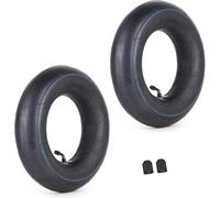 PRIMEGA Lot de 2 Chambre à air 4,00/3,50-6 350/400-6 3.50-6 4.00-6 4.10-6 avec Tige de Valve coudée TR87 Remplacement pour camions à Main Tondeuses à Gazon Remorques de Jardin Brouettes