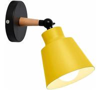 PRIMEGA Macaron Applique Murale Fer Forgé Creative Simple Couleur Allée Applique Murale Jaune Abricot - Aucune Source de Lumière