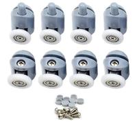 PRIMEGA roulettes pour Porte de Douche 8 pièces Galets de Porte de Douche Roulette Porte Coulissante Douche roulettes Cabine de Douche pour Porte Douche Salle de Bain 25 mm