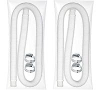 PRIMEGA Tuyau Flexible de Piscine Universel - Tuyau de Rechange pour Piscine Hors Sol - 2 Tubes de Pompe à Filtre Souple avec 4 Pinces métalliques (diamètre : 32 mm, Longueur : 1,5 m) (2 pièces)
