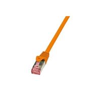 LogiLink Cordon de raccordement RJ45 PrimeLine – CAT 6 SFTP PiMF 10 m sans halogène orange
