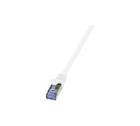 LogiLink CQ4101S : Câble réseau Cat7 S/FTP (S-STP) 15m, Connecteurs RJ-45 Mâle, Contacts Or, LSZH, AWG 26/7, 600MHz, Blanc