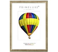 PrimeLuxe Cadre photo en bois 14,8 x 21 cm (Dimension de l'image) DIN A5 en Silver-Leaf | Couleur et taille sélectionnables | pour affiches | Puzzle | collage de photos
