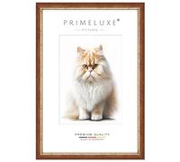 PrimeLuxe Massif Bois Cadres photo sur mesure 25 x 25 cm carré en Rouge Or | Taille sélectionnable | Verre acrylique incassable | Cadre pour affiches | Puzzle | Collage | EC066