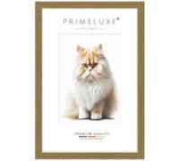 PrimeLuxe Massif Bois Cadres photo sur mesure Baroque Antique 13 x 18 cm en Vieux-Or | Taille sélectionnable | Verre acrylique incassable | Cadre pour affiches | Puzzle | Collage | EC089