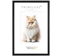 PrimeLuxe Massif Bois Cadres photo sur mesure Étroit 10 x 21 cm en Noir mat | Taille sélectionnable | Verre acrylique incassable | Cadre pour affiches | Puzzle | Collage | EC073