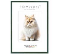 PrimeLuxe Massif Bois Cadres photo sur mesure Étroit 24 x 32 cm en foncé-Vert brillant | Taille sélectionnable | Verre acrylique incassable | Cadre pour affiches | Puzzle | Collage | EC122