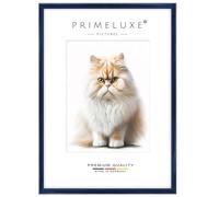 PrimeLuxe Massif Bois Cadres photo sur mesure Étroit 30 x 40 cm en Bleu marine brillant | Taille sélectionnable | Verre acrylique incassable | Cadre pour affiches | Puzzle | Collage | EC115