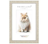 PrimeLuxe Massif Bois Cadres photo sur mesure Ventage Retro 30 x 40 cm en Vieux-Blanc Marron | Taille sélectionnable | Verre acrylique incassable | Cadre pour affiches | Puzzle | Collage | EC091